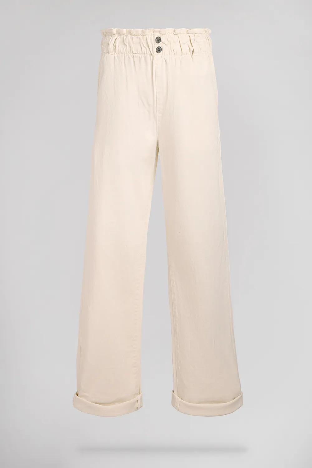 Teddy Smith P-Paperbag pantaloni donna bianco relaxed