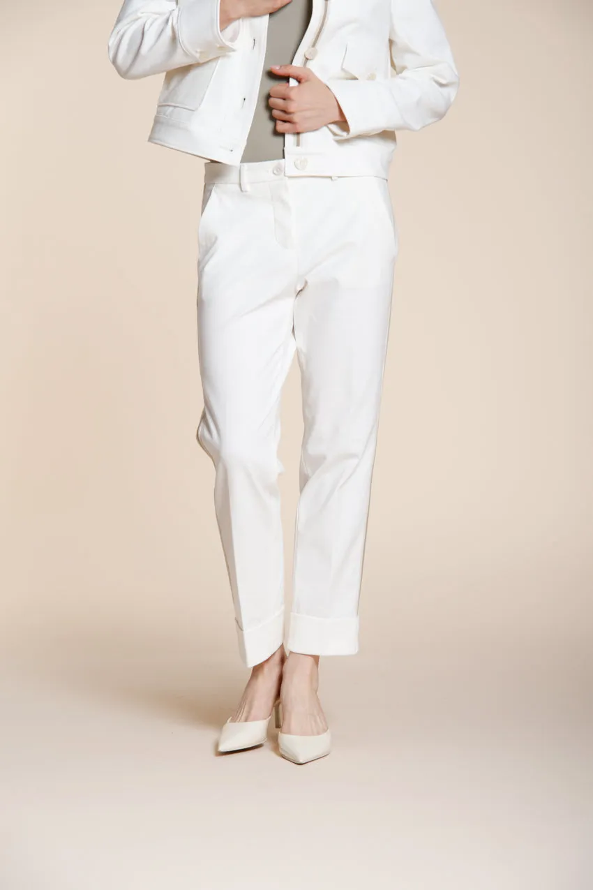Mason's New York Carrot pantalone chino bianco jersey