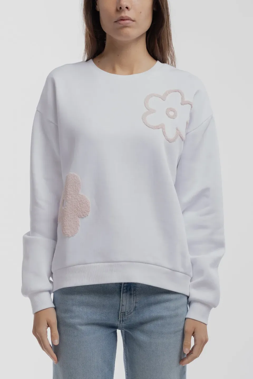 Teddy Smith S-Maeva felpa bianca loose