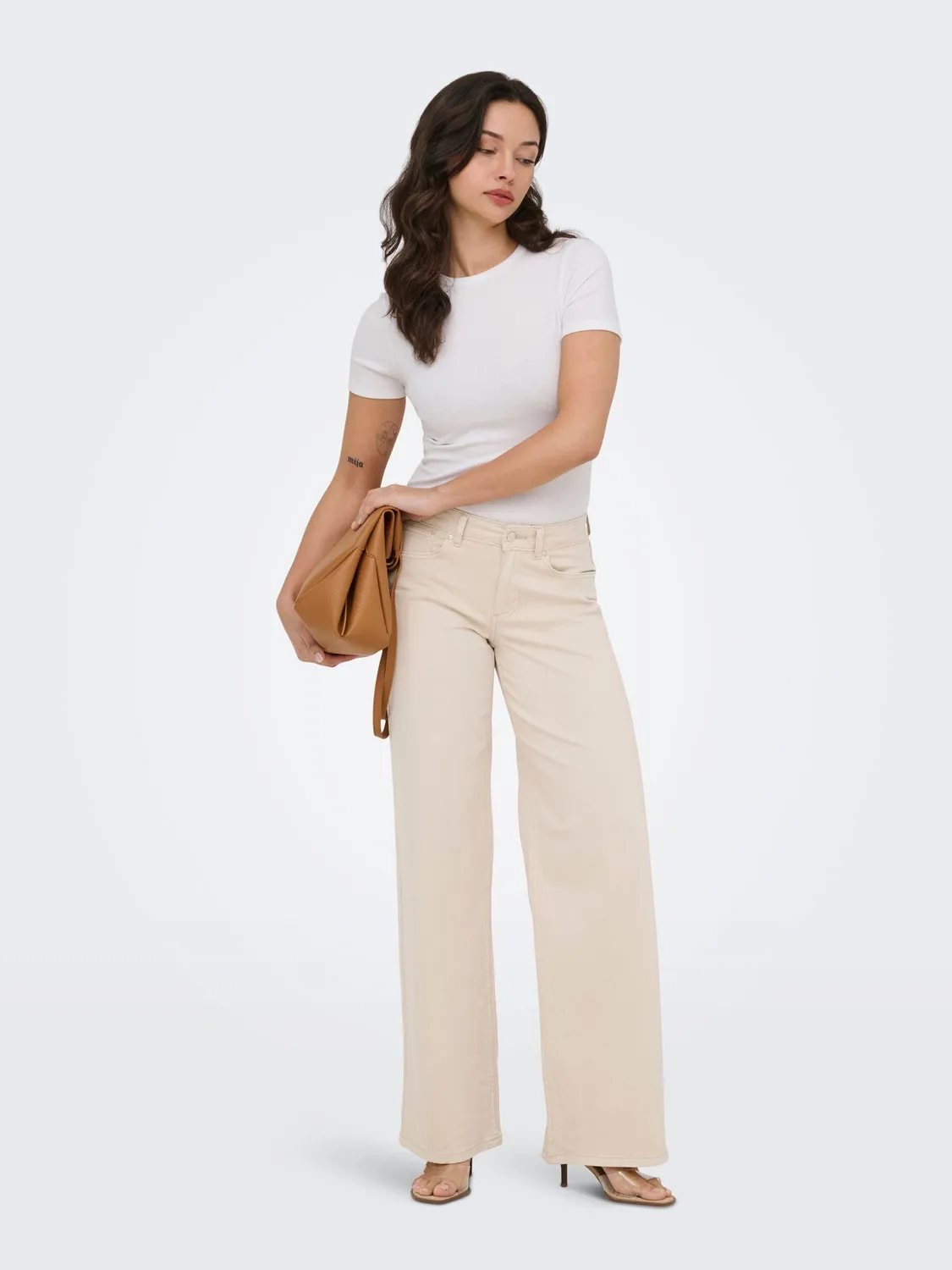 ONLY Onlmadison LW Wide Pant CC Pnt pantaloni S avena