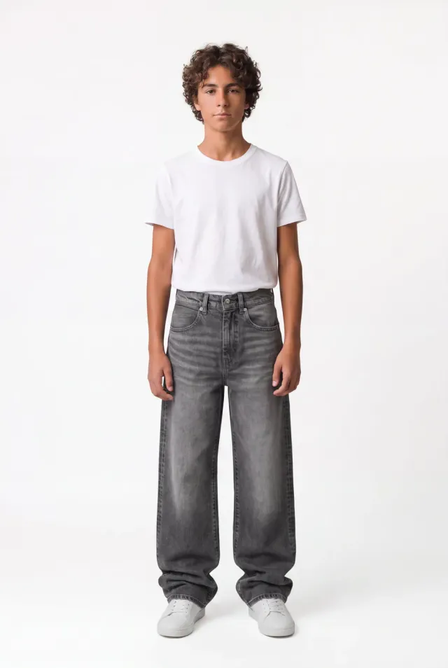 Teddy Smith Big Memphis JR jeans baggy grey ragazzo