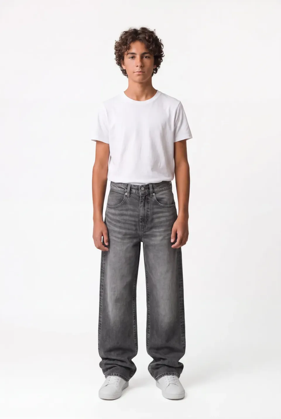 Teddy Smith Big Memphis JR jeans baggy grey ragazzo