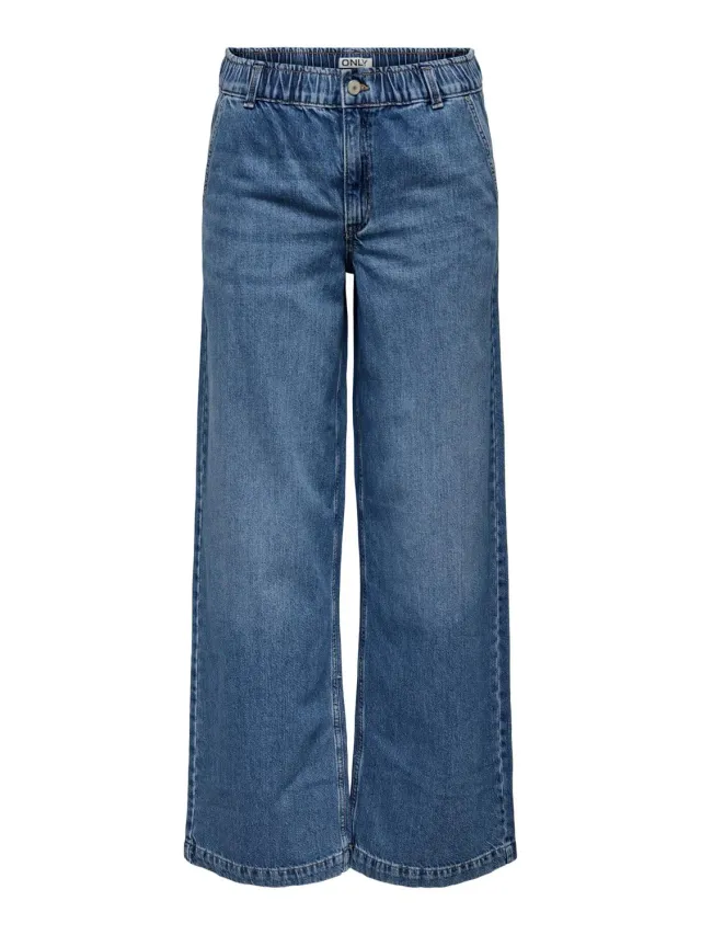 ONLY Onlcomet MW Wide DNM Pim620 Jeans Donna S x 32L gamba larga