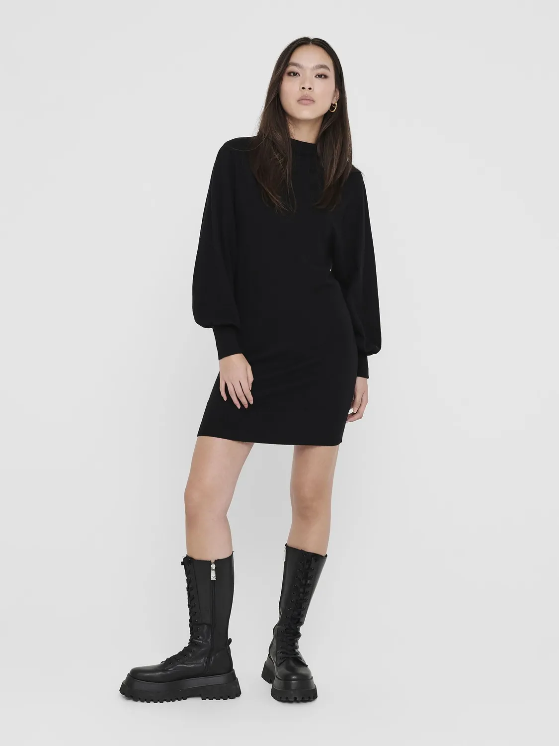 ONLY Onlabelle abito in maglia lungo mélange
