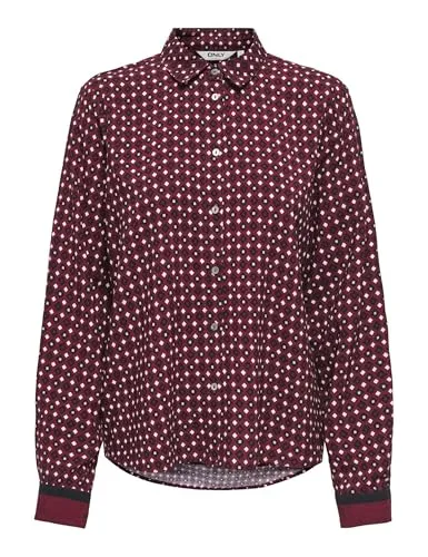 ONLY Onlveda Border camicia manica lunga nera XS