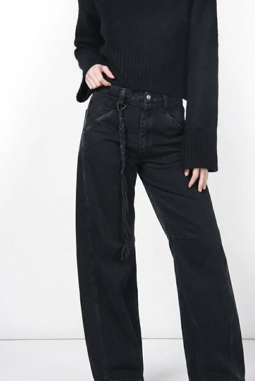 Mason's Veronique chino donna nero balloon fit