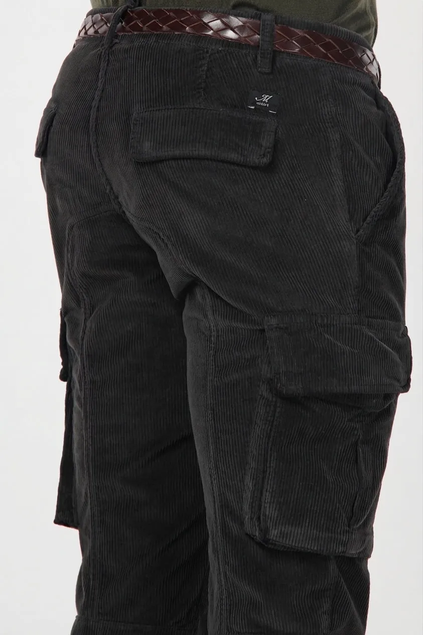 Mason's Chile pantalone cargo uomo marrone velluto extra slim