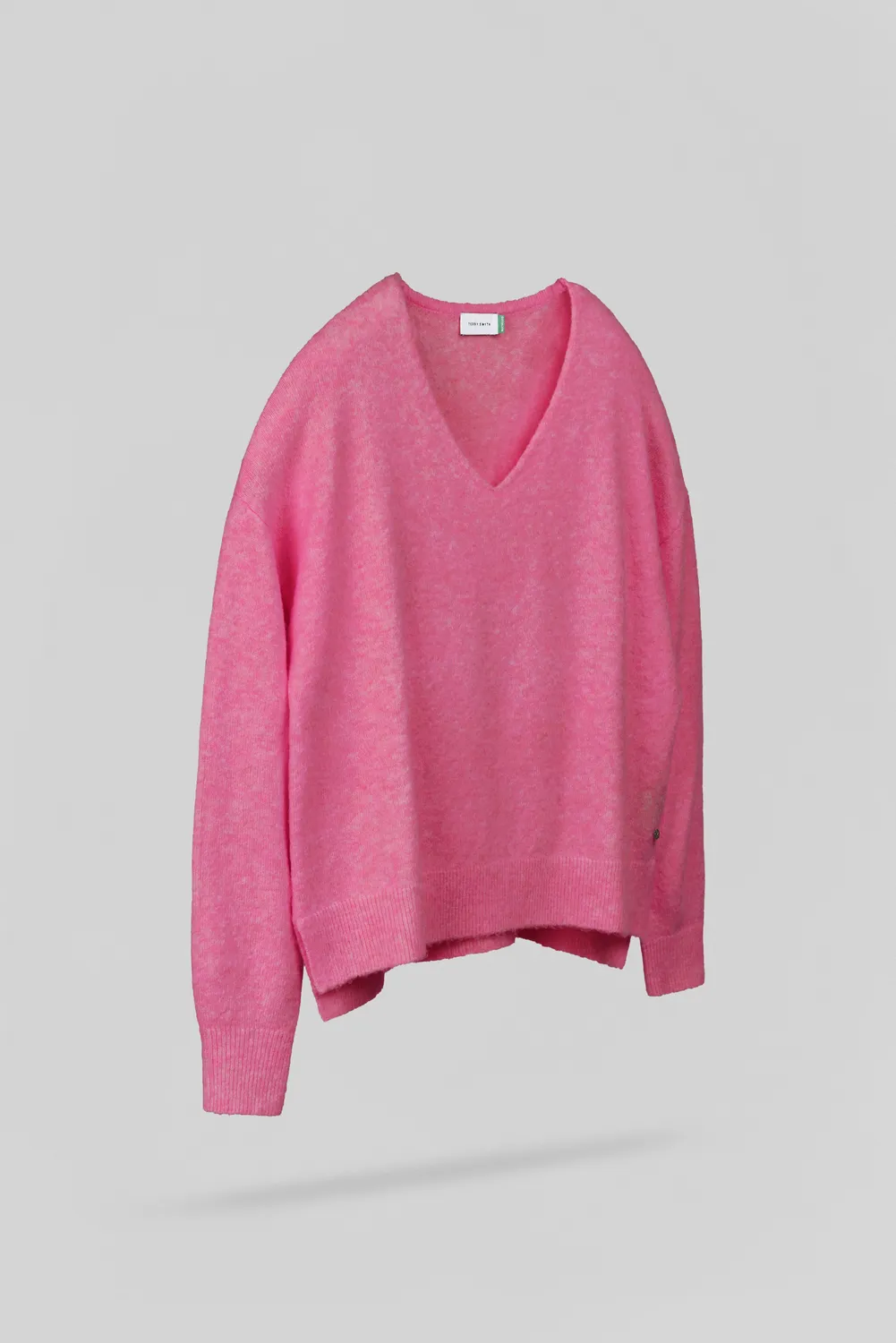 Teddy Smith P-Billie pull donna scollo V fucsia chiné