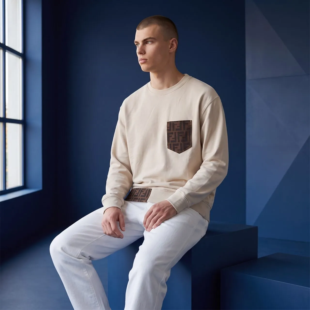 Never Say Never Tessuto Fendi felpa personalizzata mano