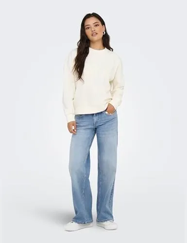 ONLY Onljudy jeans straight vita bassa taglia S denim