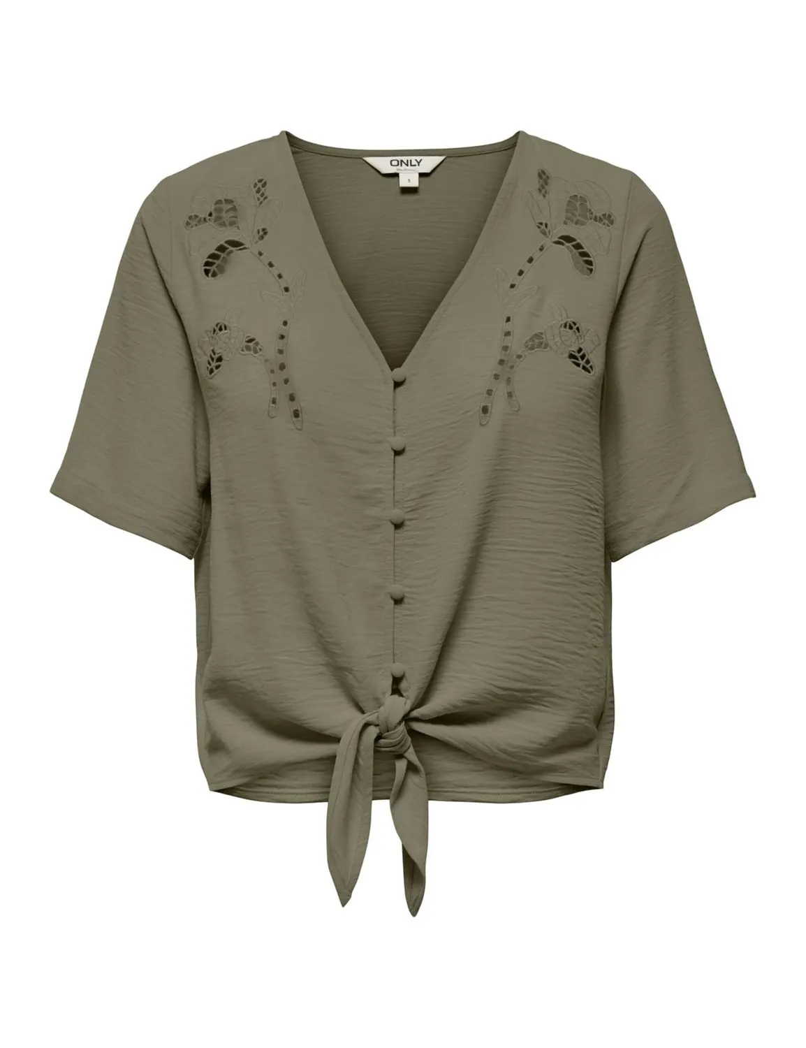 ONLY Onlevalou Mette Knot top L tessuto leggero