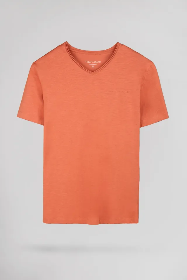 Teddy Smith T-Gildas T-Shirt Uomo scollo V rossa