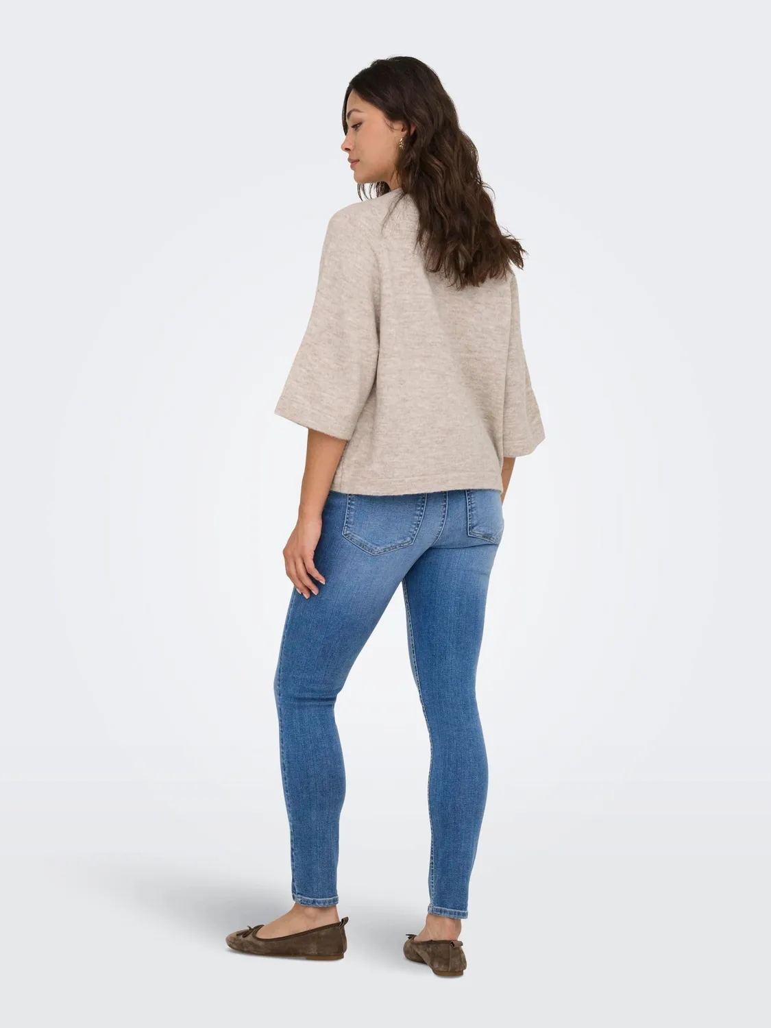 ONLY Onlsimoni Knitted Pullover maglione girocollo Cloud Cream
