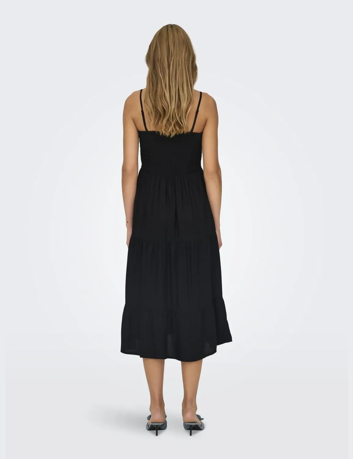 ONLY Onlzelina Smock 3 in 1 abito estivo nero gonna lunga