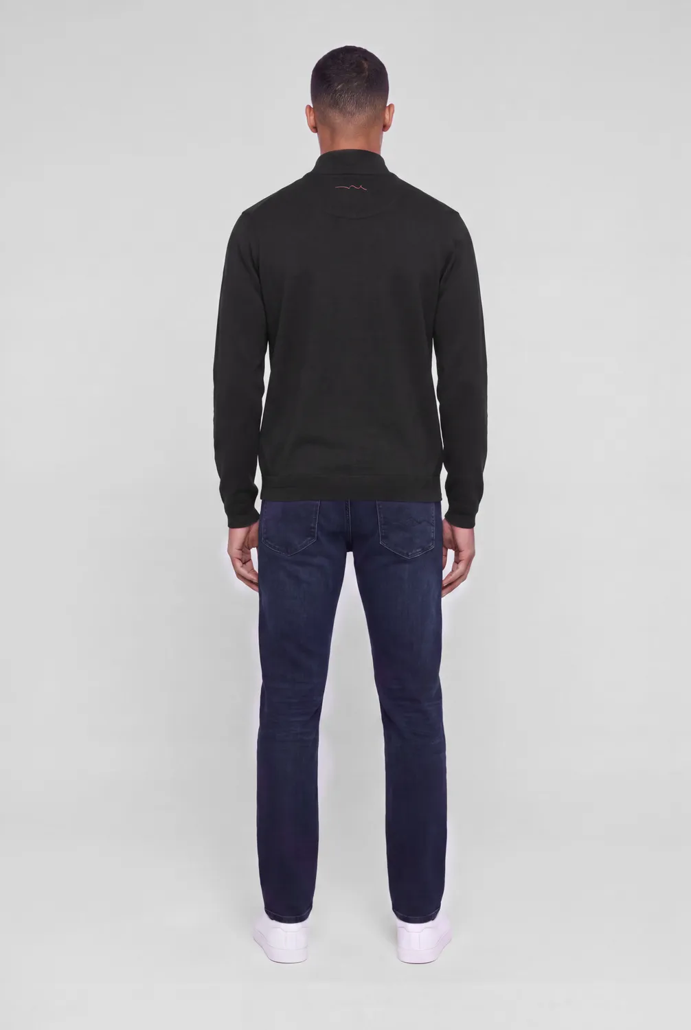 Teddy Smith P-Marty 2 maglione uomo carbone mezza zip