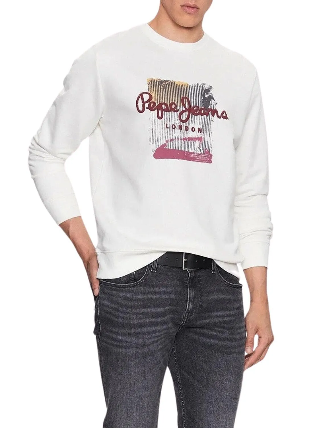 Pepe Jeans Melbourne felpa uomo cappuccio tasca canguro