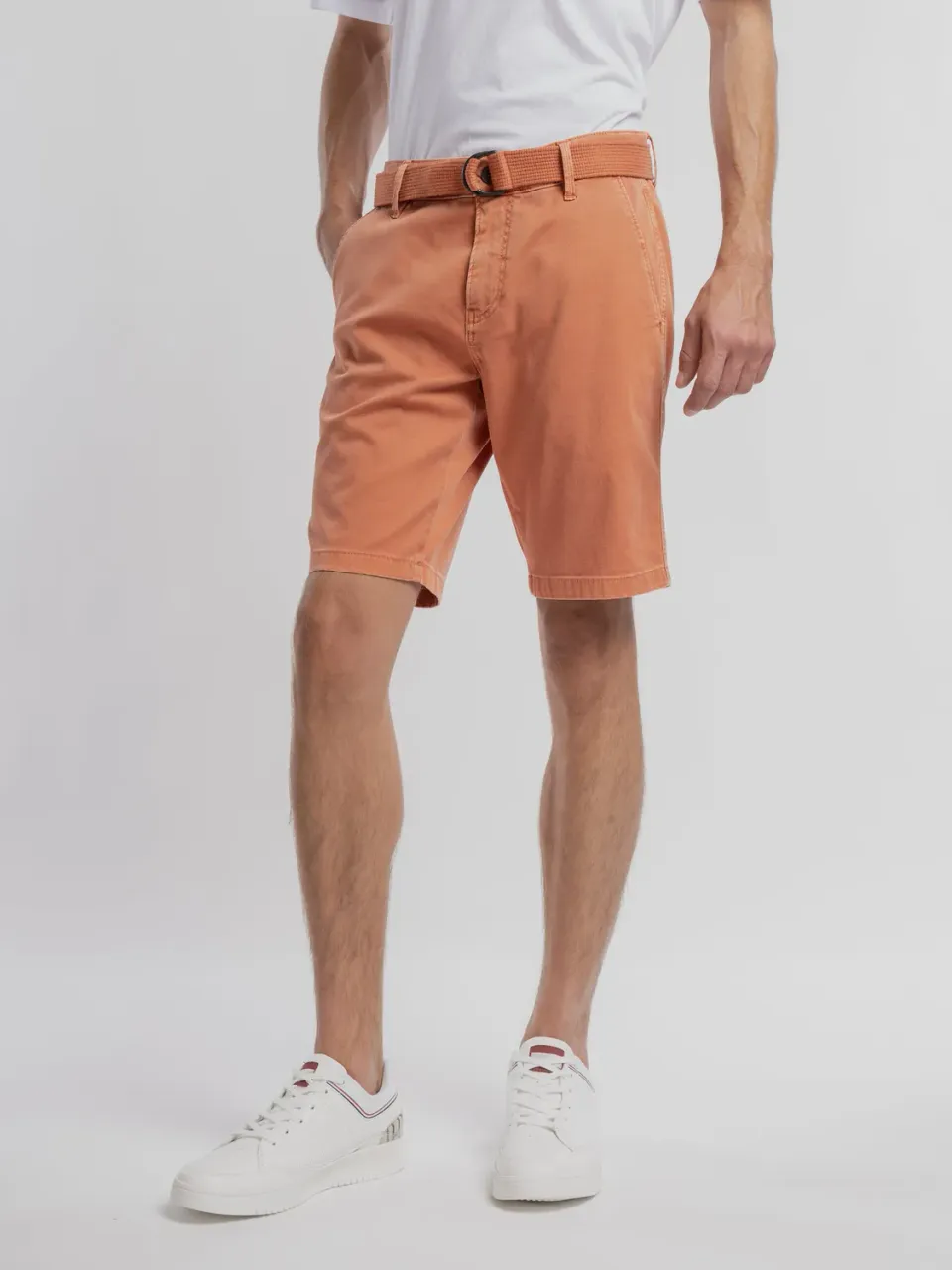 Teddy Smith Staton Chino shorts uomo rosso cintura