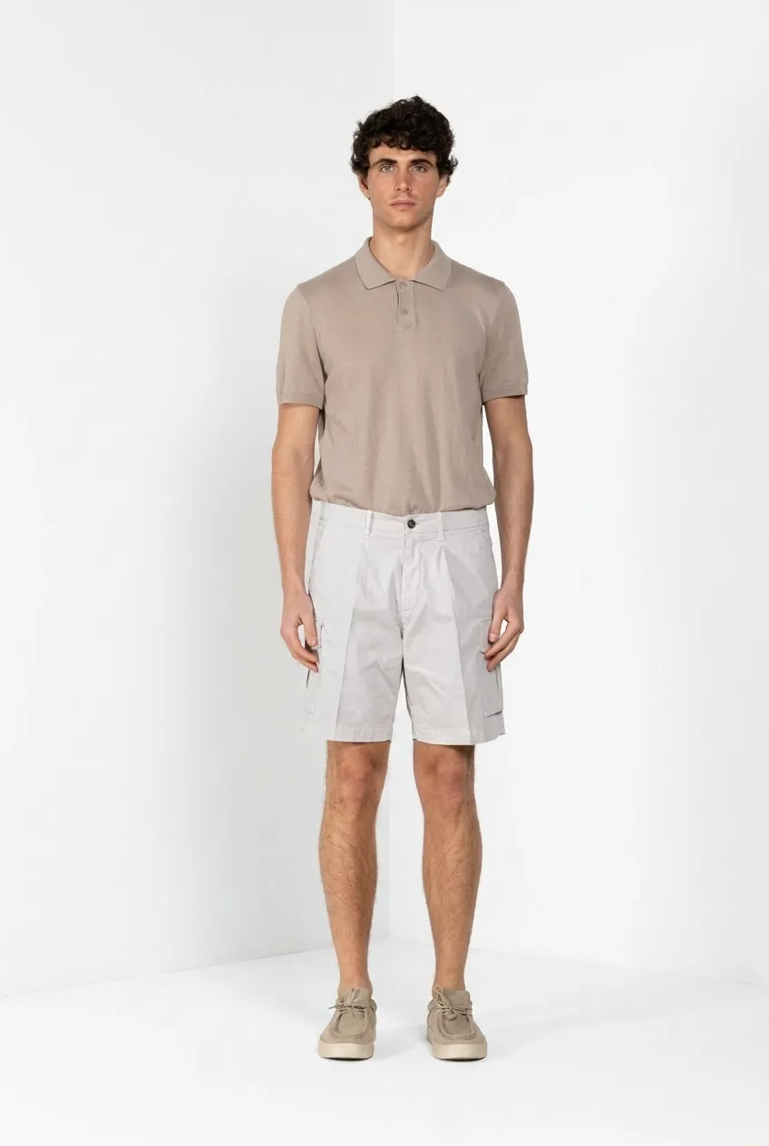 Mason’s Dallas Cargo Bermuda Uomo Bianco Gabardina