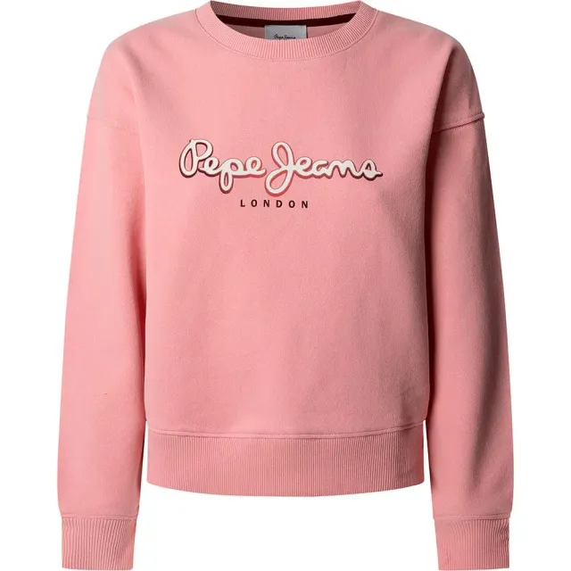 Pepe Jeans Maddy felpa donna girocollo logo