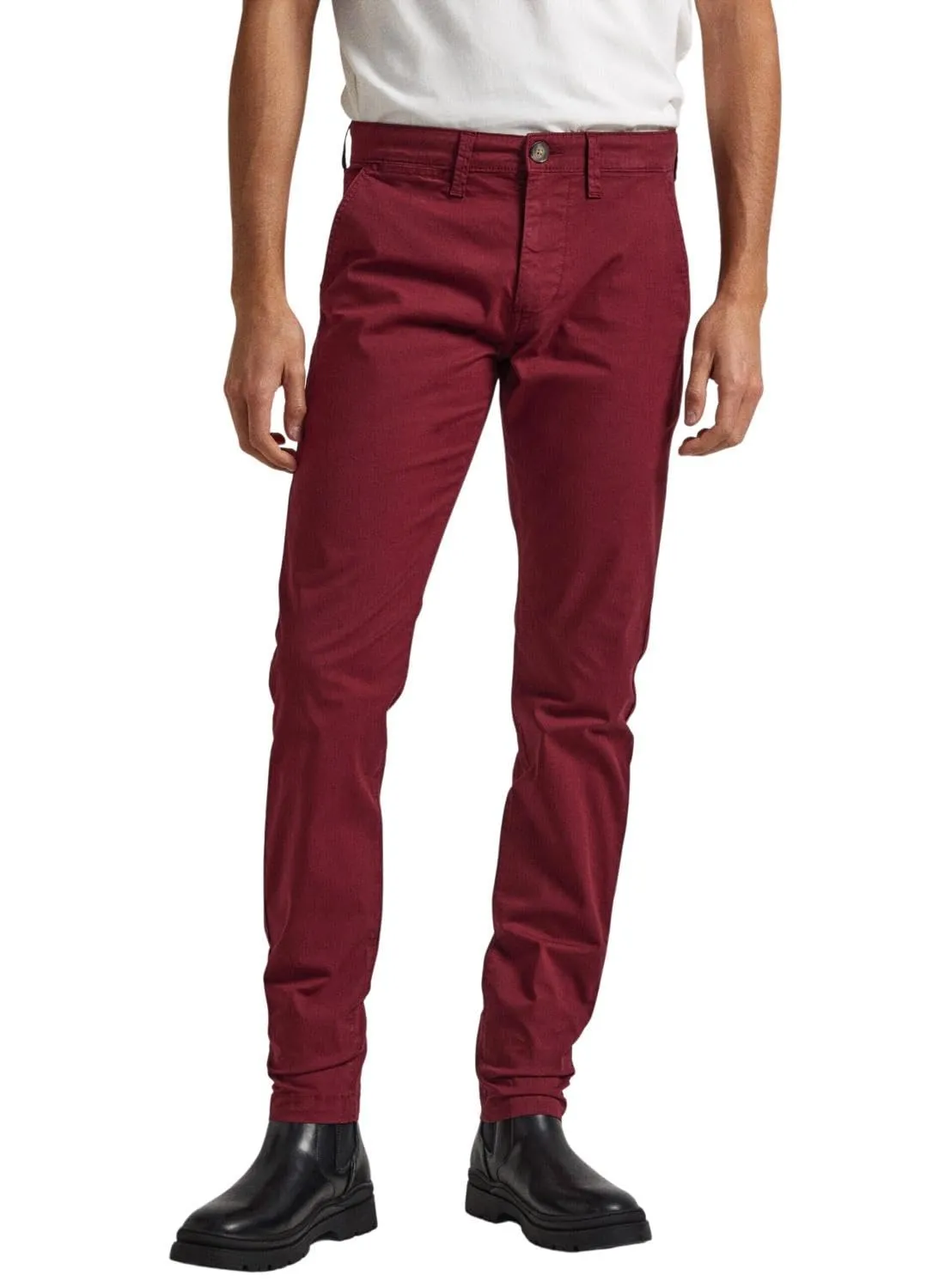 Pepe Jeans Charly Chino Uomo 29W/32L burgundy slim