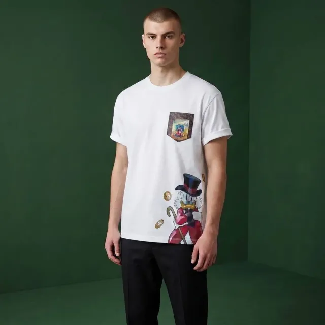 Never Say Never Zio Paperone t-shirt dipinta a mano