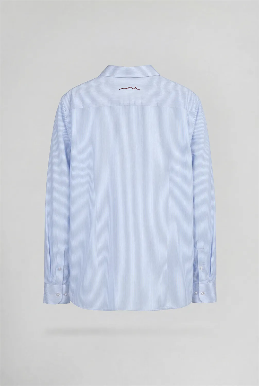 Teddy Smith Carton camicia uomo azzurro righe slim fil a fil