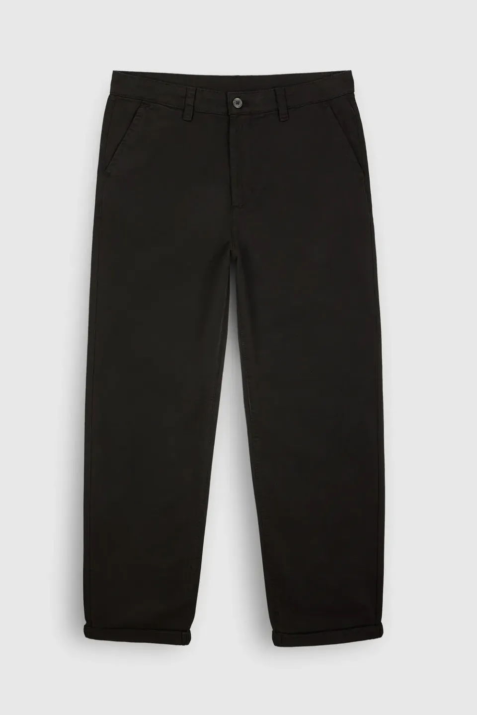 Teddy Smith P-Lario Chino pantalone uomo nero dritto cotone