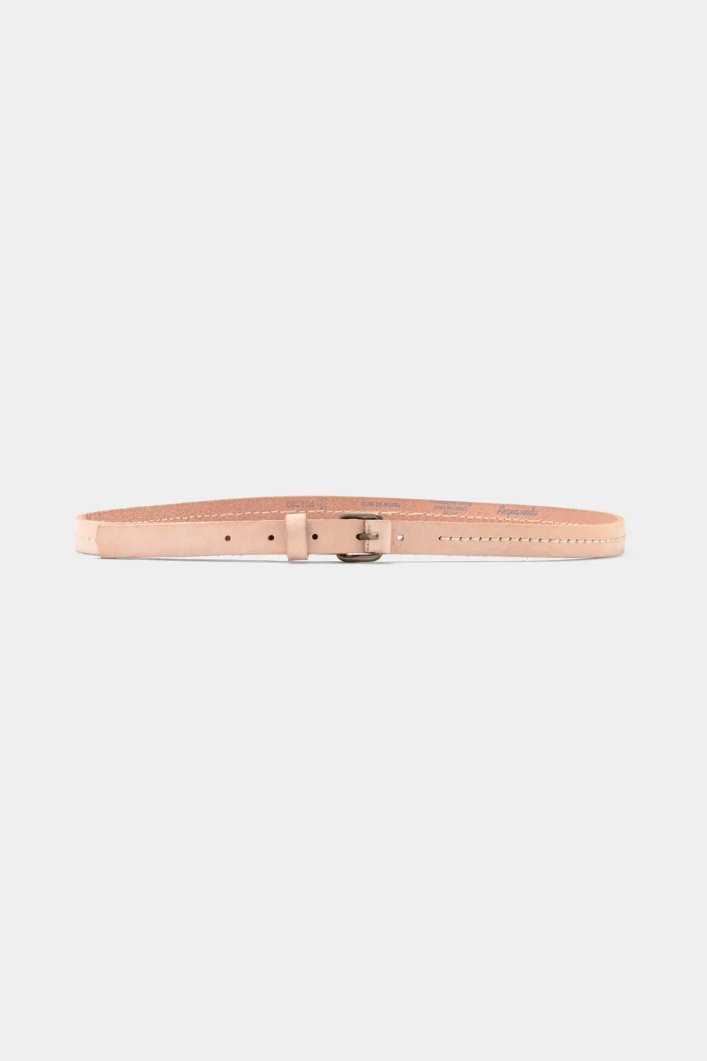 Acquaverde Nude cintura pelle sottile 2 cm