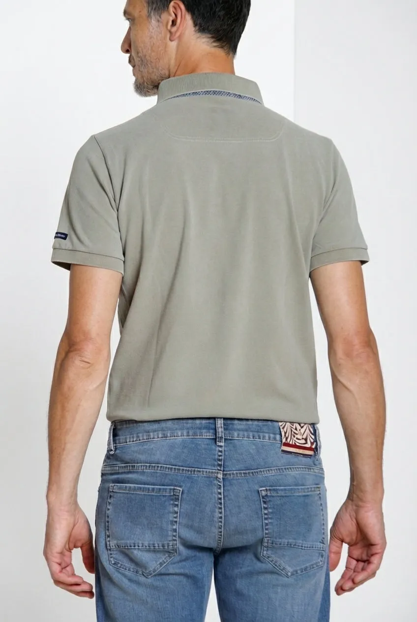 Mason's Leopardi polo uomo sabbia piquet cotone
