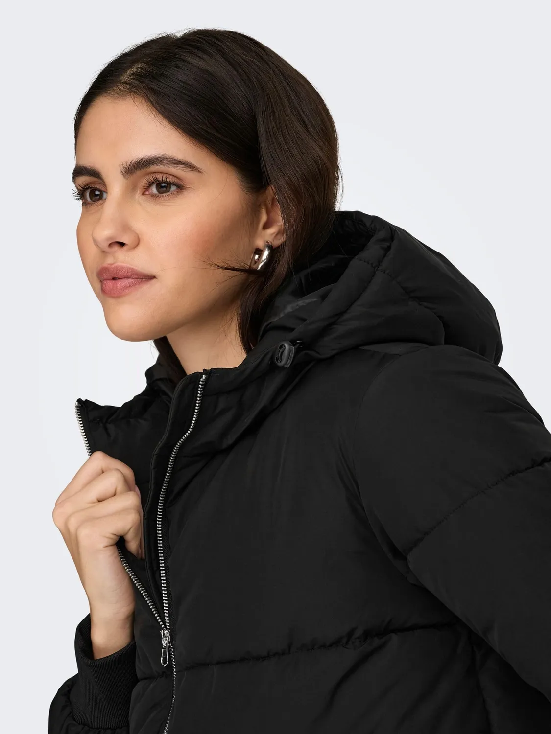 ONLY Newerica giacca corta con cappuccio nera XXL