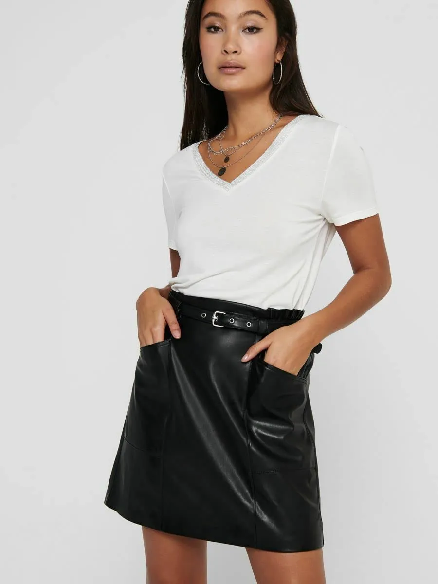 ONLY Onlheidi gonna ecopelle nero S