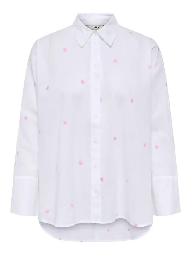 ONLY Lina Grace camicia donna XS bianca bottoni