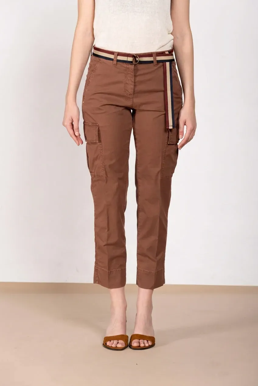 Mason's Marlene Cargo pantalone donna marrone scuro carrot