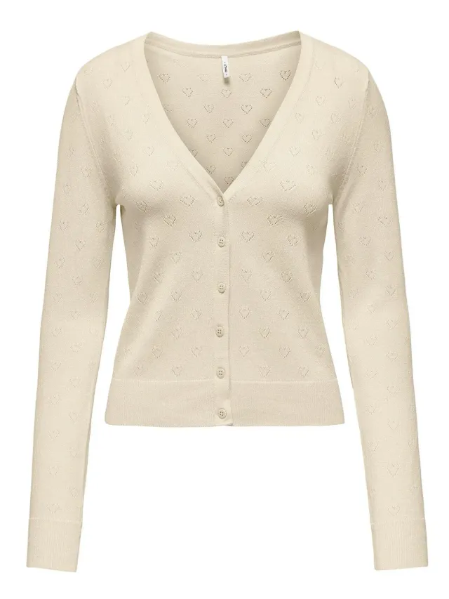 ONLY Onlmeddi LS Heart V-Neck cardigan XL scollo a V