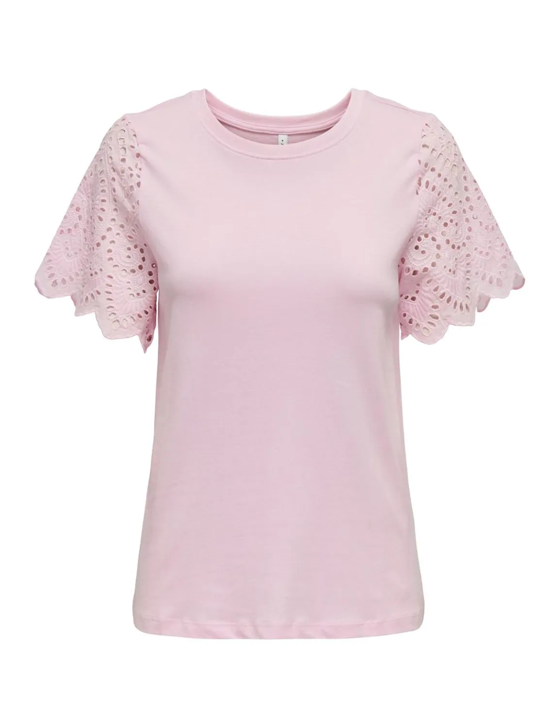 ONLY Onlebba Life Top in Pizzo Nero manica corta