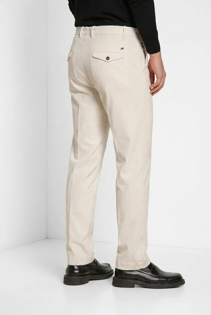 Mason's Boston Chinos Pantalone Uomo Bianco Relaxed Fit