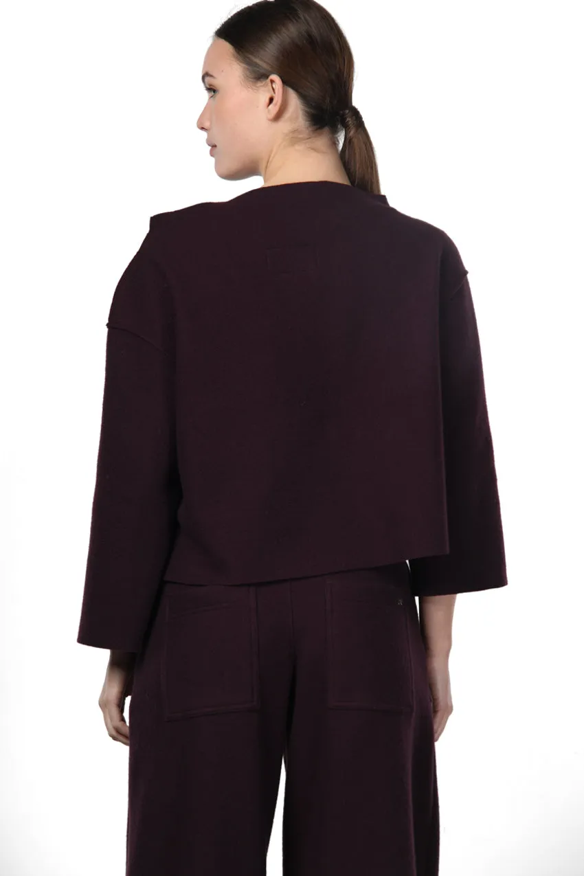 Mason's Ida felpa donna melanzana in lana bubble fit
