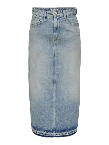ONLY Onlnelia MW Maxi gonna denim blu medio XL