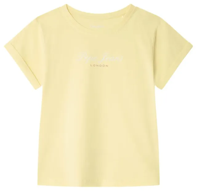 Pepe Jeans Genesis t-shirt bambina gialla cotone