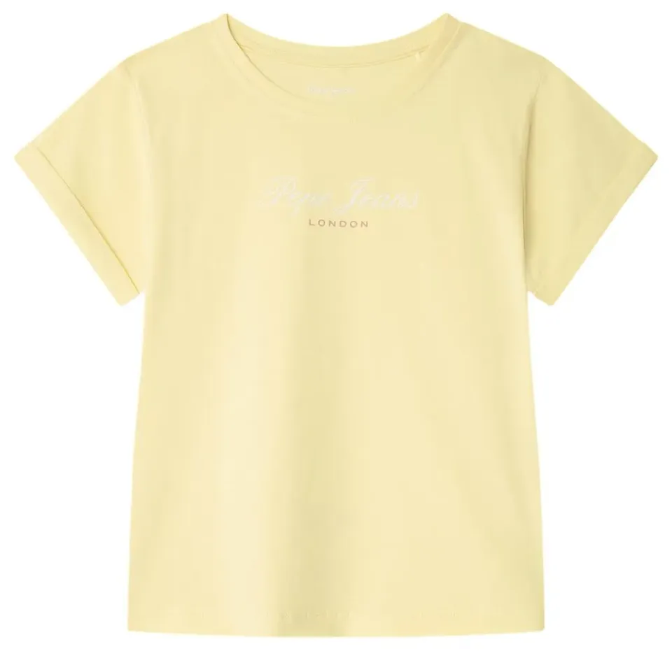 Pepe Jeans Genesis t-shirt bambina gialla cotone