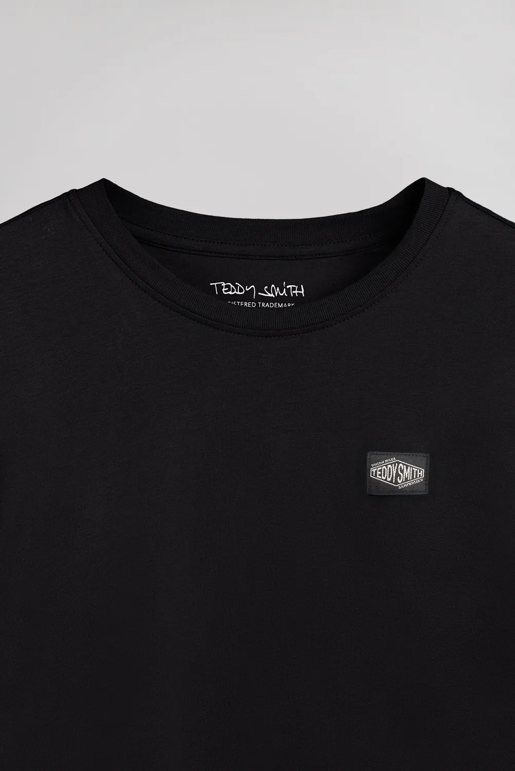 Teddy Smith T-Lionel MC JR T-Shirt Nero Bambino 100% Cotone